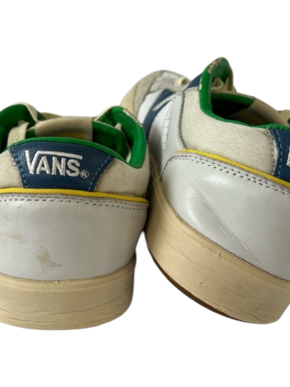 Vans Lowland Serio Collection ComfyCush Men Size 10.5 White, Blue Green Retro - Picture 9 of 14
